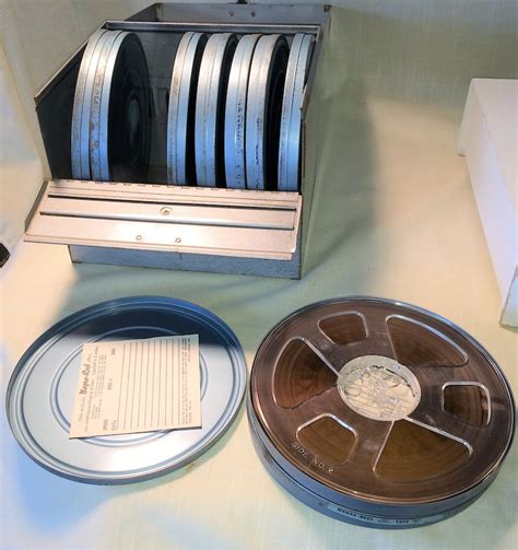 Vintage Metal Reel Storage Film Case Box 8mm Film 